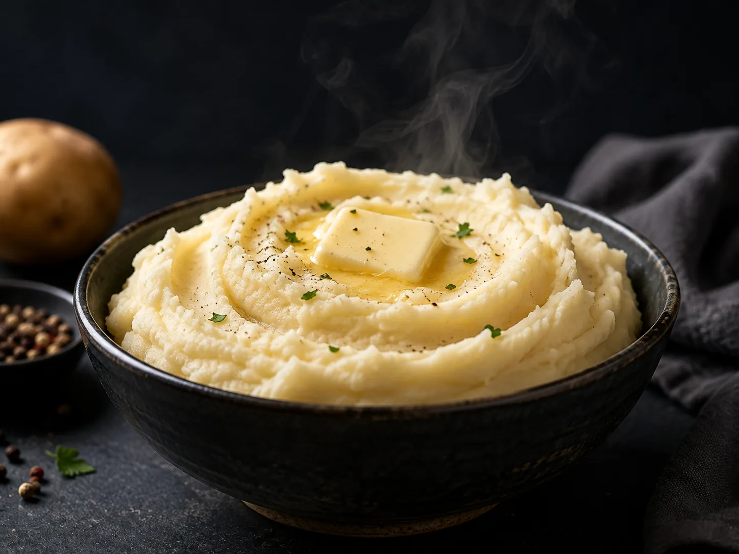 Instant mashed potatoes prepared from potato flakes