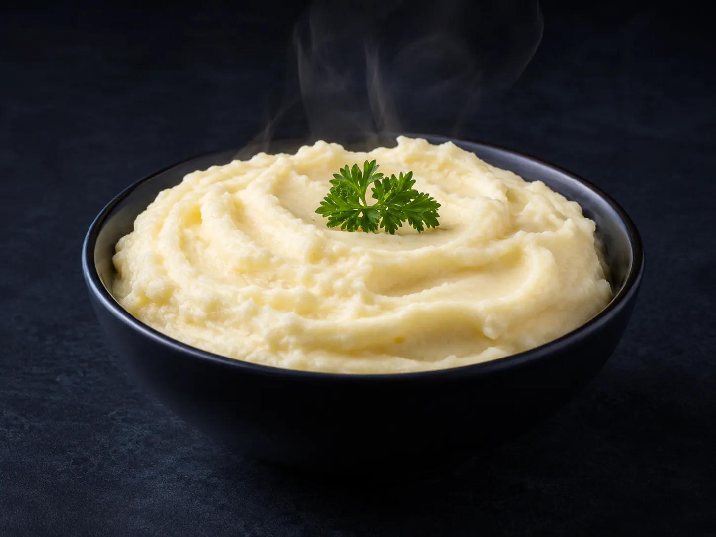 Smooth instant mashed potatoes prepared from potato granules