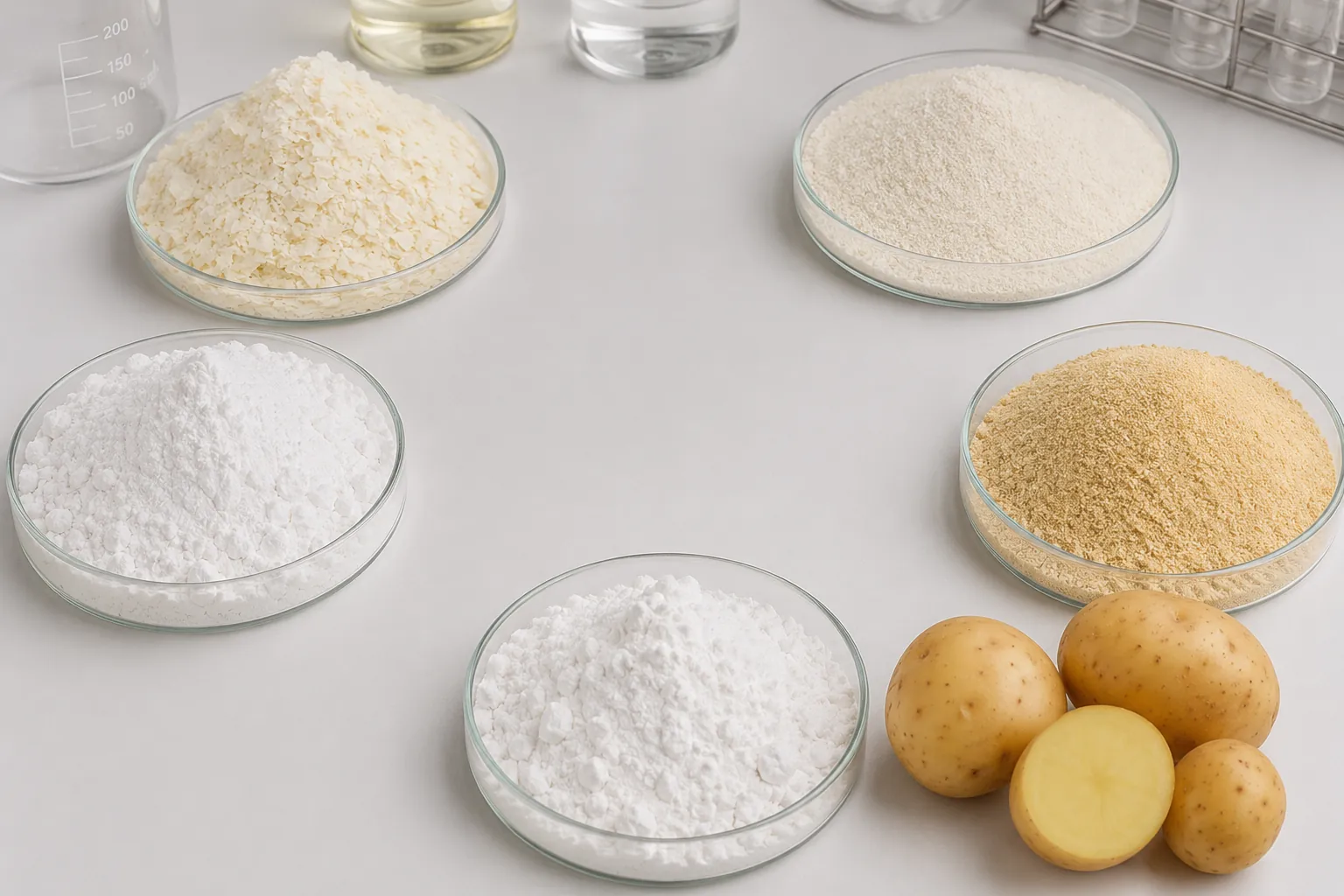 Food-grade potato flakes and potato granules in bulk - core dehydrated potato ingredients supplied by Junsheng, China