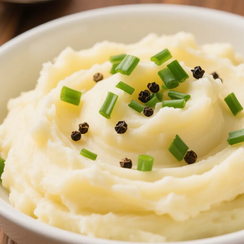 Instant mashed potato made from potato granules on a foodservice holding line