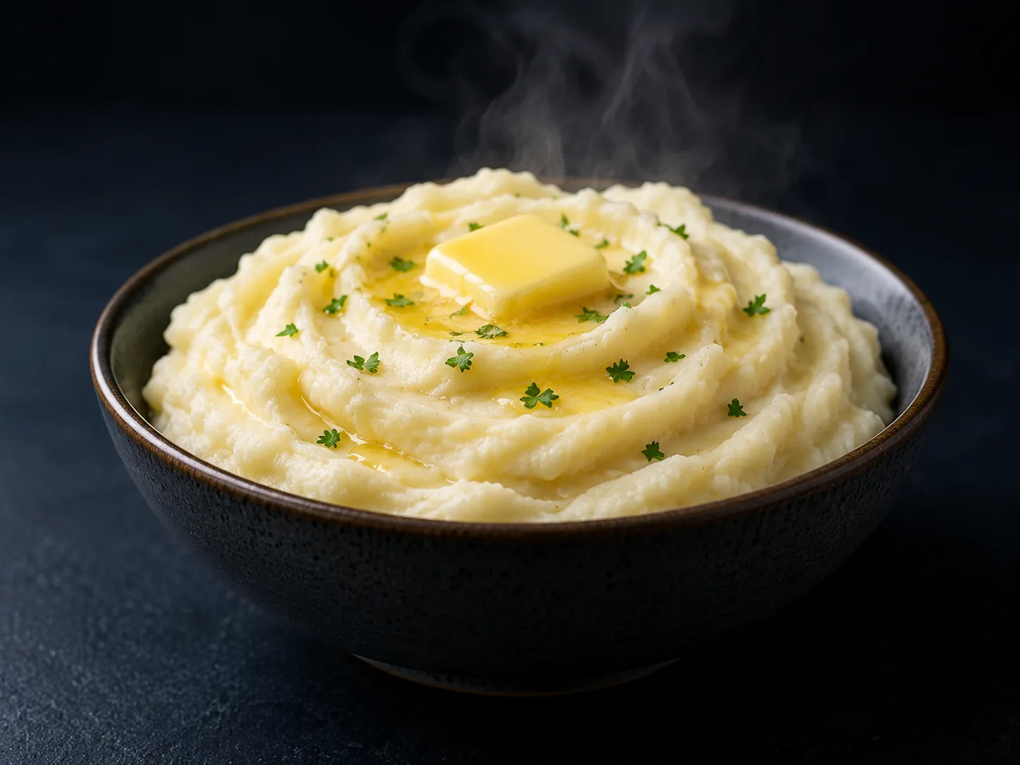 Potato granules and potato flakes for instant mashed potatoes - foodservice mash preparation