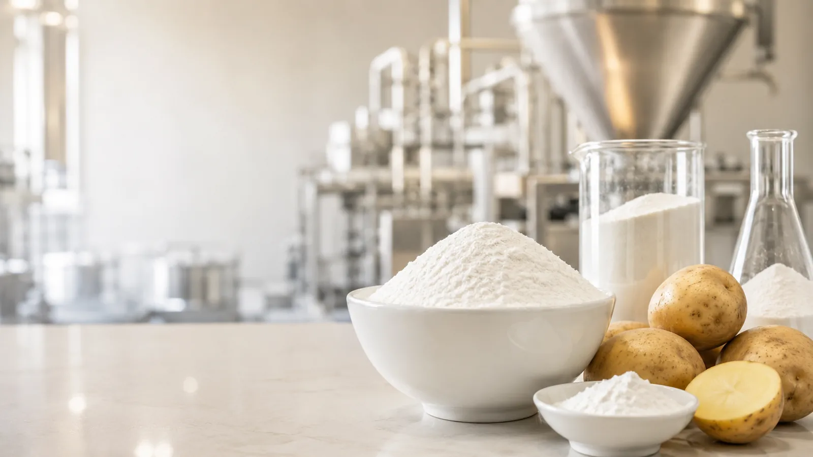 Native potato starch white powder - food-grade bulk supply from Junsheng